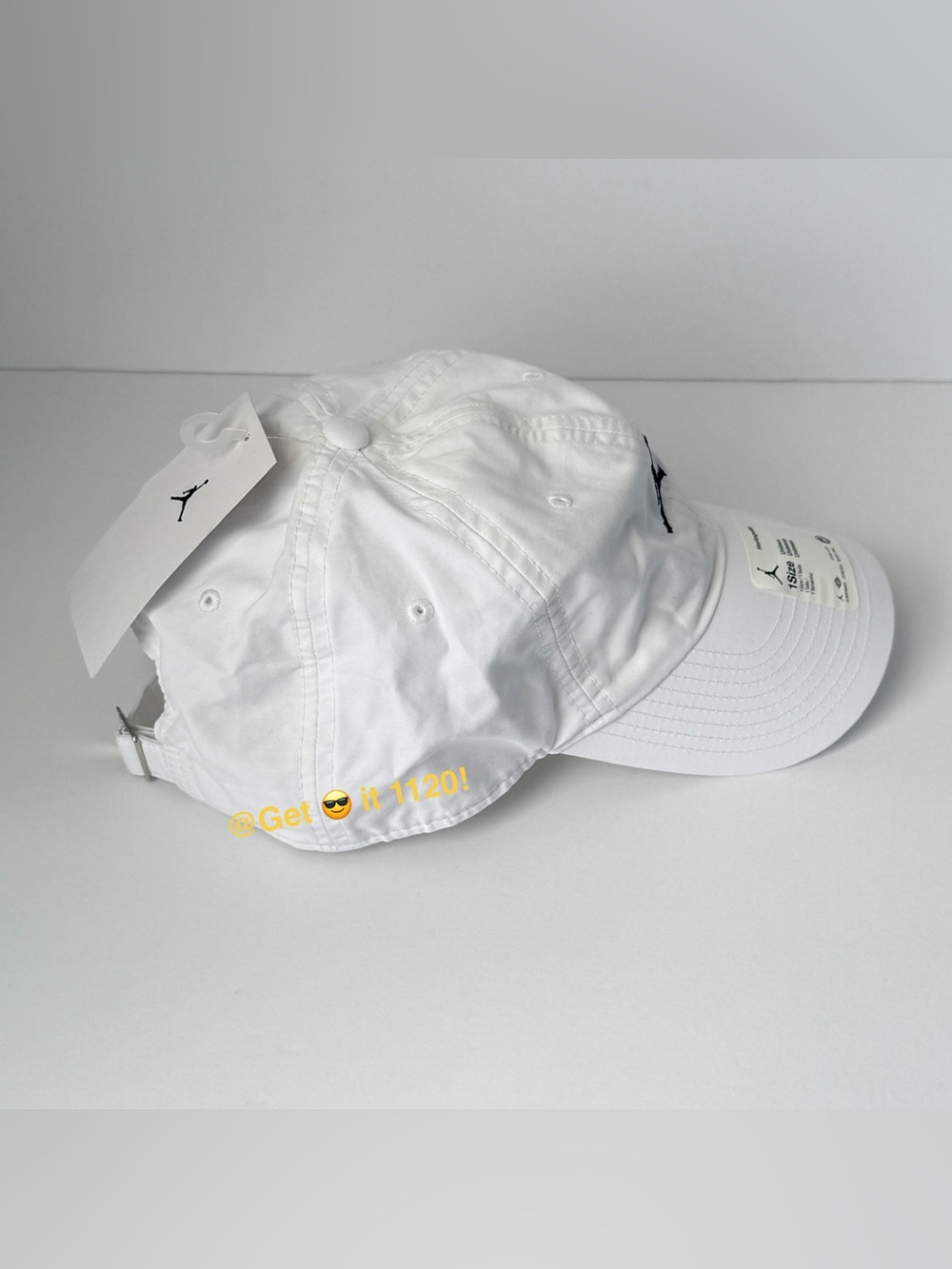Jordan Jumpman Heritage86 Washed Cap One Size Unisex White DC3673-100 - Picture 3 of 9